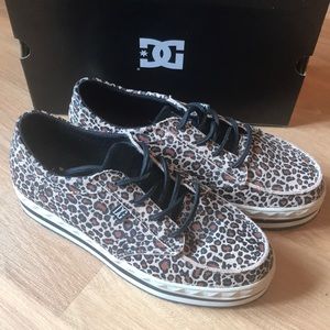 DC leopard creepers size 7 platform rockabilly